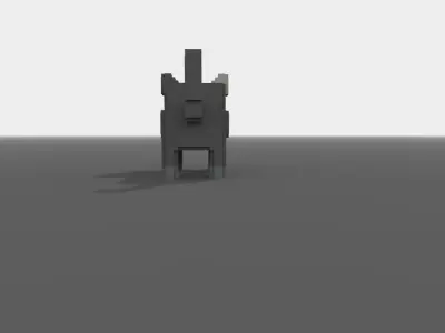 Voxel Cat Low-poly 3D model purchase