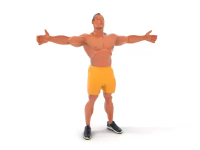 Athletic Human Character model pack Low-poly 3D model