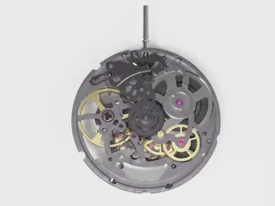 Swiss Skeleton Automatic Watch Movement 3D model