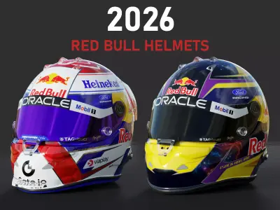 F1 Red Bull Team Helmets 2026 3D model