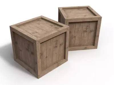 Wooden Crate 3D  3D model