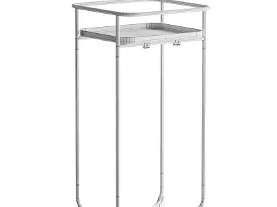 Small industrial metal pot table 3D model