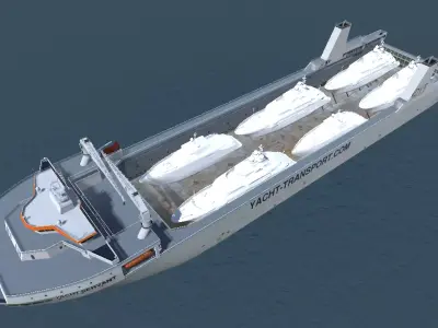 Yacht Servant DYT vessel  3D low-poly model Low-poly 3D model
