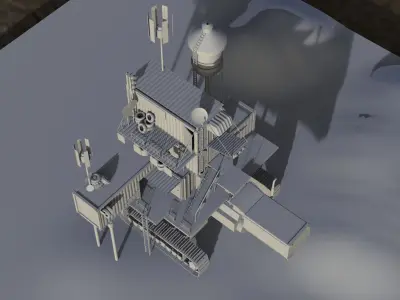 Walker City  Or Walker village house 3D model