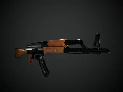 AK-47 Low-poly 3D model 3