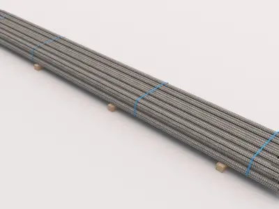 Reinforcing Steel Pallet Low-poly 3D model