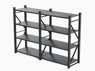 Steel Shelf 03 Low-poly 3D model