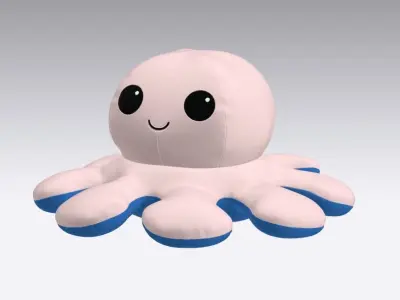 octupos  stuffed toy Low-poly 3D model