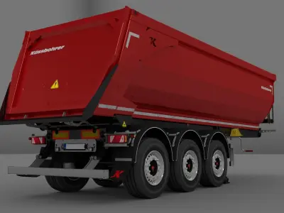 Kassbohrer Dumper - Tipper Trailer  Low-poly 3D model