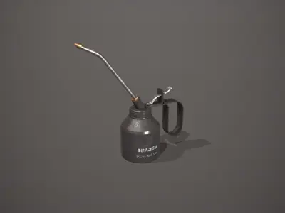 Black Oil Can Low-poly 3D model