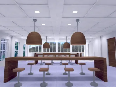 Hanging Lamp SHC Quick Office LM Low-poly 3D model