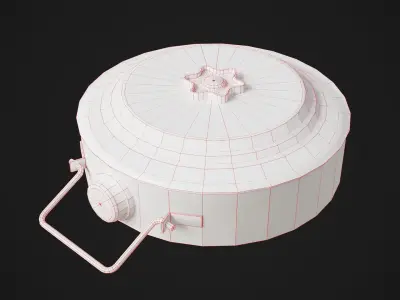 Anti-Tank Mine Low-poly 3D model