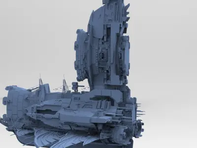 Sci fi Airship Princes Ship 3D model