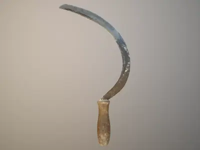 Old Sickle Low-poly 3D model