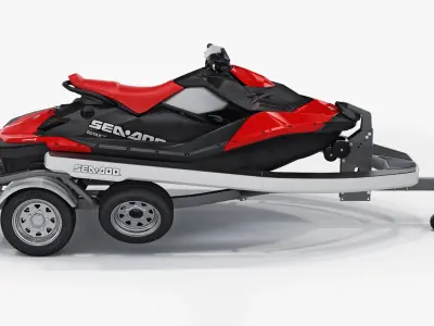 SEA-DOO Spark on Trailer 3D model