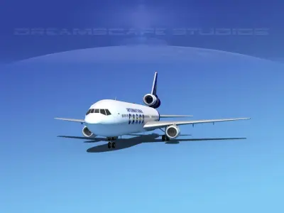 Douglas DC-10 International Cargo 3D model