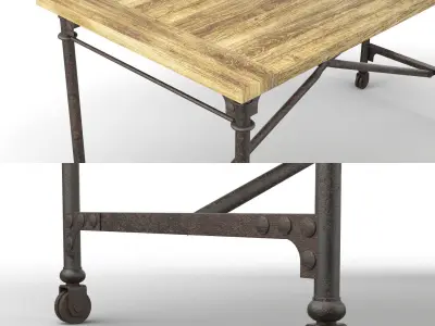 Restoration Hardware Flatiron Desk 3D model