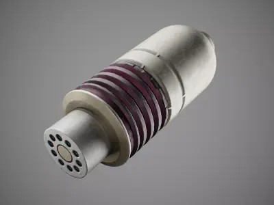 VOG-25 Fragmentation Grenade Launcher Round Low-poly 3D model