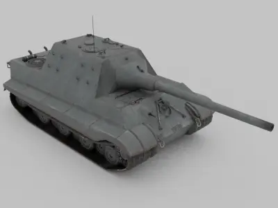 Jagdtiger Heavy Tank Destroyer Low-poly 3D model