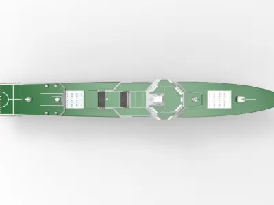 Type 055 destroyers ship 3D model Polygon mesh