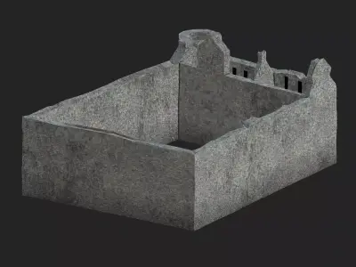 Balvenie Castle Low-poly 3D model