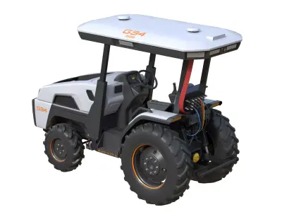 Monarch Electric Tractor Low-poly 3D model
