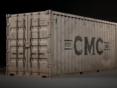 Shipping  Container Low-poly 3D model
