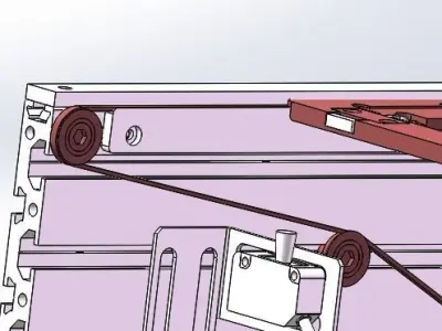 A belt conveyor 3D model