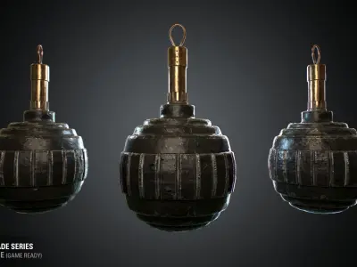 Kugel Grenade - WWI Grenade Series Low-poly 3D model
