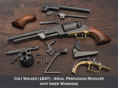Colt Walker Revolver 3D model