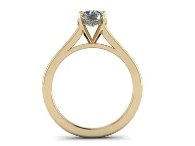 Jewelry diamond hello ring 3D print model