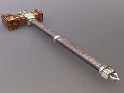 Hammer - Orichalcum Low-poly 3D model