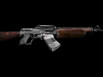 Old School Rifle Low-poly 3D model
