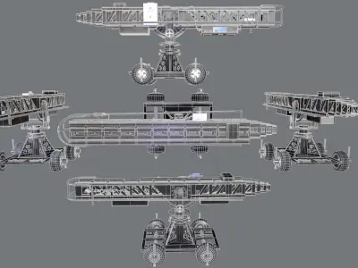 Scorpio 45 Camera Crane Low-poly 3D model