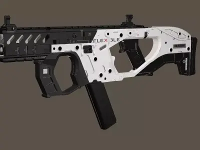 Modular SMG Kriss Vector Gen2 Low-poly 3D Model Low-poly 3D model