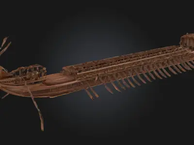 Ancient Warship  Historical Naval Vessel  3D model