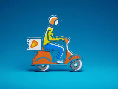 Pizza rider collectible nft 3D model