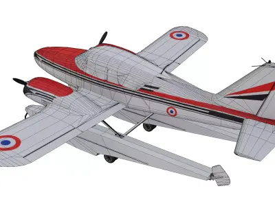 Piper PA23 Low-poly 3D model