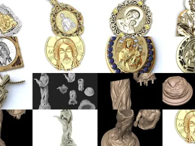 3DM 42 ZODIAC AND GOD PENDANT FILES 3D Model Pack
