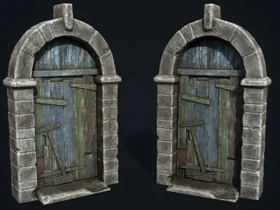 Old Door Free low-poly 3D model purchase