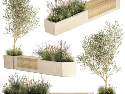 Bushes For Landscaping And Urban Environments 1140 3D model