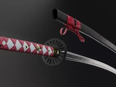 Katana Ronin Red 3D model