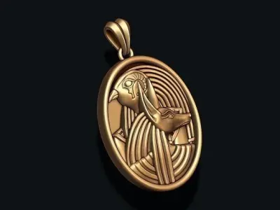Horus Anubis pendant 3D print model