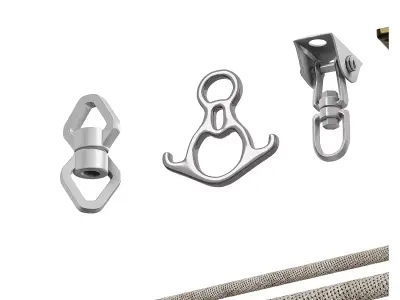 Versatile set of realistic rope and rigging hardware models 3D model