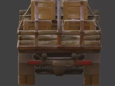 Frontier Expedition Cargo Truck Low-poly 3D model