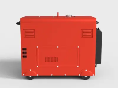 PORTABLE PETROL GENERATOR Low-poly 3D model