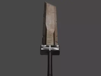 big fantasy sword Low-poly 3D model
