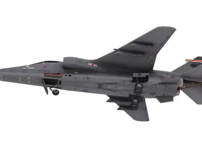 Lowpoly Sepecat Jaguar Aircraft Low-poly 3D model
