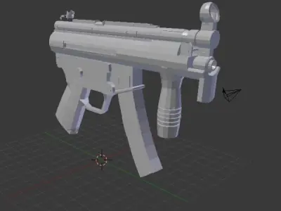 MP5K Gun Low-poly 3D model