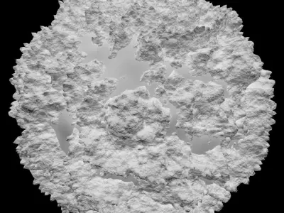 Lava Planet Asteroid 3D model